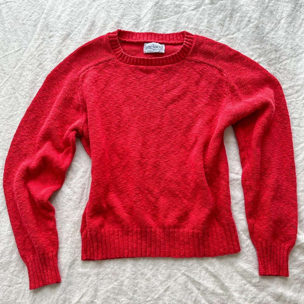 Vintage Garland Sweater - Secretary Geek Preppy Style - Size Medium M